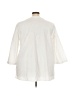 Appleseeds 100% Cotton Ivory 3/4 Sleeve Button-Down Shirt Size 3X - photo 2