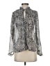 Free People 100% Polyester Silver Long Sleeve Blouse Size S - photo 1