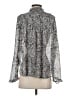 Free People 100% Polyester Silver Long Sleeve Blouse Size S - photo 2