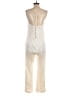 Karina Grimaldi Metallic Ivory Jumpsuit Size S - photo 2