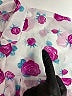 American Apparel 100% Polyester Hearts Pink Long Sleeve Blouse One size - photo 3