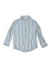 Janie and Jack 100% Cotton Stripes Blue Long Sleeve Button-Down Shirt Size 2T - photo 1