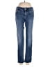 White House Black Market Hearts Blue Jeans Size 00 - photo 1