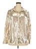By Anthropologie Metallic Silver Gold Long Sleeve Blouse Size 2X - photo 1