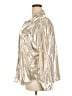 By Anthropologie Metallic Silver Gold Long Sleeve Blouse Size 2X - photo 5