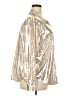 By Anthropologie Metallic Silver Gold Long Sleeve Blouse Size 2X - photo 4