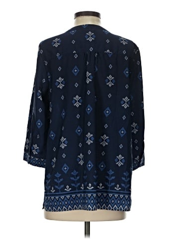 fleur bleue 3/4 Sleeve Blouse (view 2)