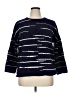 Nic + Zoe Stripes Blue Pullover Sweater Size XL - photo 1