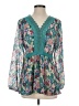 Matilda Jane 100% Polyester Teal 3/4 Sleeve Blouse Size S - photo 1