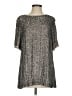 St. John Metallic Silver Short Sleeve Blouse Size S - photo 1