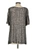 St. John Metallic Silver Short Sleeve Blouse Size S - photo 2