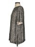 St. John Metallic Silver Short Sleeve Blouse Size S - photo 5
