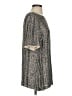 St. John Metallic Silver Short Sleeve Blouse Size S - photo 4
