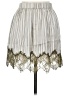 Topshop 100% Polyester Stripes Ivory Casual Skirt Size 6 - photo 1