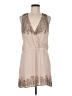 Parker 100% Silk Tan Cocktail Dress Size M - photo 1