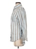 St. John's Bay Stripes Silver Long Sleeve Button-Down Shirt Size S - photo 5