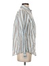 St. John's Bay Stripes Silver Long Sleeve Button-Down Shirt Size S - photo 4