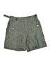 Athleta 100% Linen Chevron-herringbone Green Shorts Size 4 - photo 1