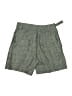 Athleta 100% Linen Chevron-herringbone Green Shorts Size 4 - photo 2