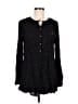 Free People 100% Rayon Polka Dots Black Long Sleeve Blouse Size M - photo 1