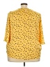 Ellos 100% Polyester Polka Dots Yellow 3/4 Sleeve Blouse Size 22 - photo 2