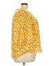 Ellos 100% Polyester Polka Dots Yellow 3/4 Sleeve Blouse Size 22 - photo 4