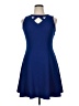 Alyx Solid Blue Cocktail Dress Size 14 - photo 1