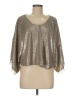 Free People 100% Nylon Metallic Silver Poncho Size M - photo 1
