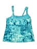 Lands' End Tie-dye Teal Swimsuit Top Size L - photo 2