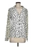 Ecowish Animal Print Ivory Long Sleeve Blouse Size M - photo 1