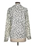 Ecowish Animal Print Ivory Long Sleeve Blouse Size M - photo 2