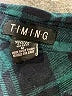 Timing Plaid Green Teal Long Sleeve Blouse Size M - photo 4