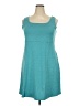 Arctic Cool Solid Teal Casual Dress Size 2X - photo 1
