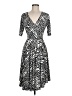 Donna Morgan Chevron-herringbone Silver Black Cocktail Dress Size M - photo 1