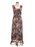 David Kahn 100% Polyester Floral Gray Casual Dress Size L - photo 1