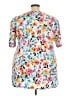 Woman Within Floral Teal Short Sleeve Blouse Size 22 (1X) - photo 2