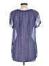 Zac & Rachel 100% Polyester Blue Short Sleeve Blouse Size L - photo 2