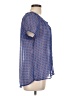 Zac & Rachel 100% Polyester Blue Short Sleeve Blouse Size L - photo 4