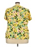 Woman Within Floral Yellow Short Sleeve Blouse Size 26 (2X) - photo 2