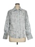 Cyrus 100% Cotton Print Silver Long Sleeve Blouse Size 14 - photo 1