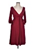 Double Zero Solid Burgundy Cocktail Dress Size L - photo 1