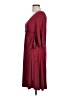 Double Zero Solid Burgundy Cocktail Dress Size L - photo 5