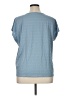 Ann Taylor LOFT Outlet Blue Short Sleeve Top Size XL - photo 2