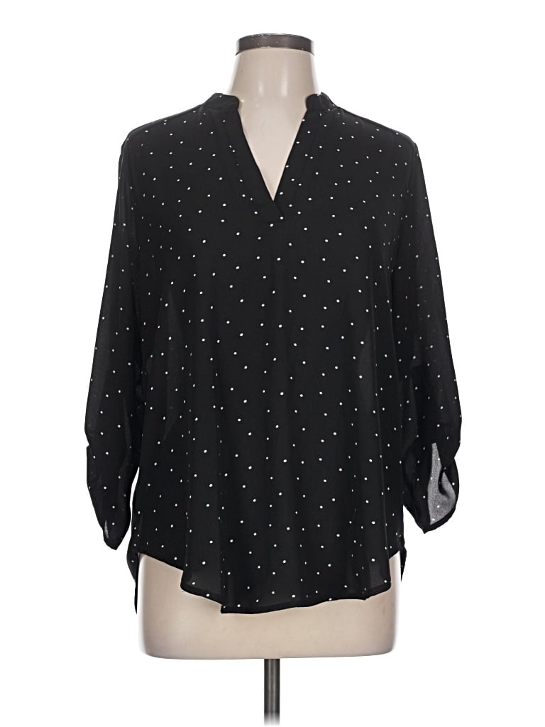 Pre-owned Lush 3/4 Sleeve Blouse In Black
