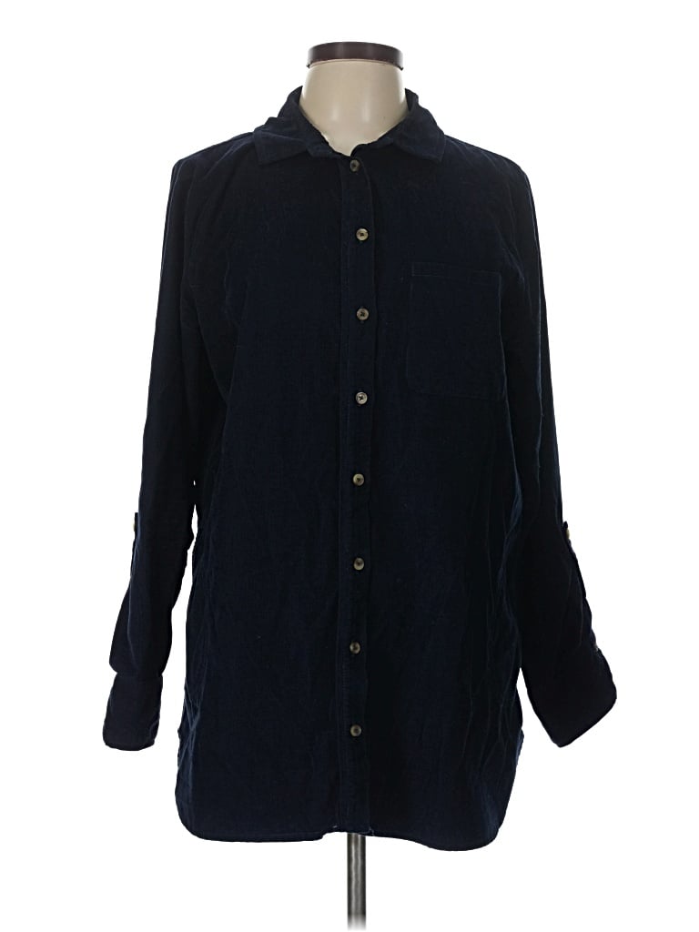 Pre-owned Fat Face Long Sleeve Button Down Shirt In Blue