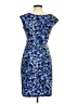 Connected Apparel Print Blue Cocktail Dress Size 6 (petite) - photo 2