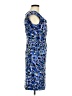 Connected Apparel Print Blue Cocktail Dress Size 6 (petite) - photo 4