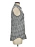 Eddie Bauer Houndstooth Gray Sleeveless Button-Down Shirt Size M - photo 4