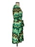 Snap Chevron-herringbone Green Cocktail Dress Size S - photo 4