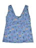 Lands' End Checkered-gingham Blue Swimsuit Top Size 10 - photo 1